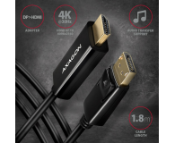 AXAGON RVD-HI14C2 Adapter aktywny DisplayPort -> HDMI 1.4, kabel 1,8m, 4K/30Hz - 1353449 - zdjęcie 5